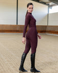 Outline Leggings - Burgundy