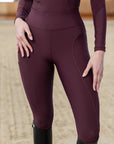 Outline Leggings - Burgundy