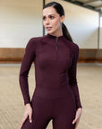 Long Sleeve Frame Base Layer - Burgundy
