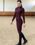 Outline Leggings - Burgundy