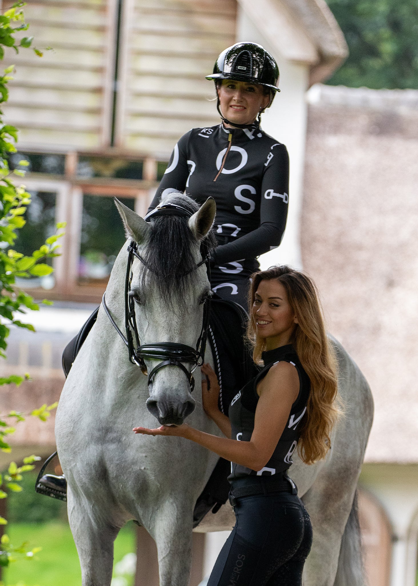 Long Sleeve Base Layer - Black/White Logo