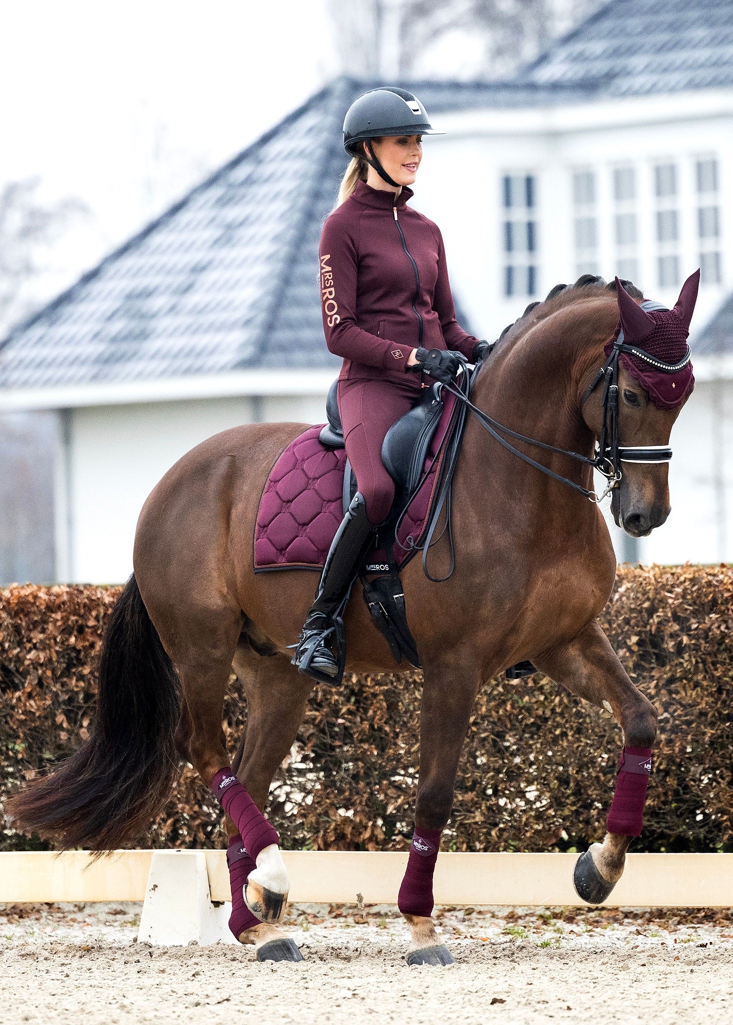 Ear Bonnet - Red Blush