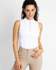 Sleeveless Base Layer - White/Gold