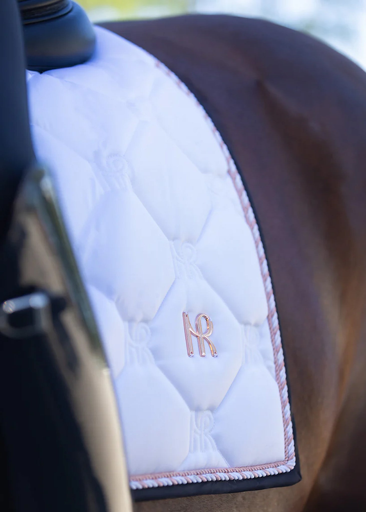 Saddle Pad - Charmer White/Rose