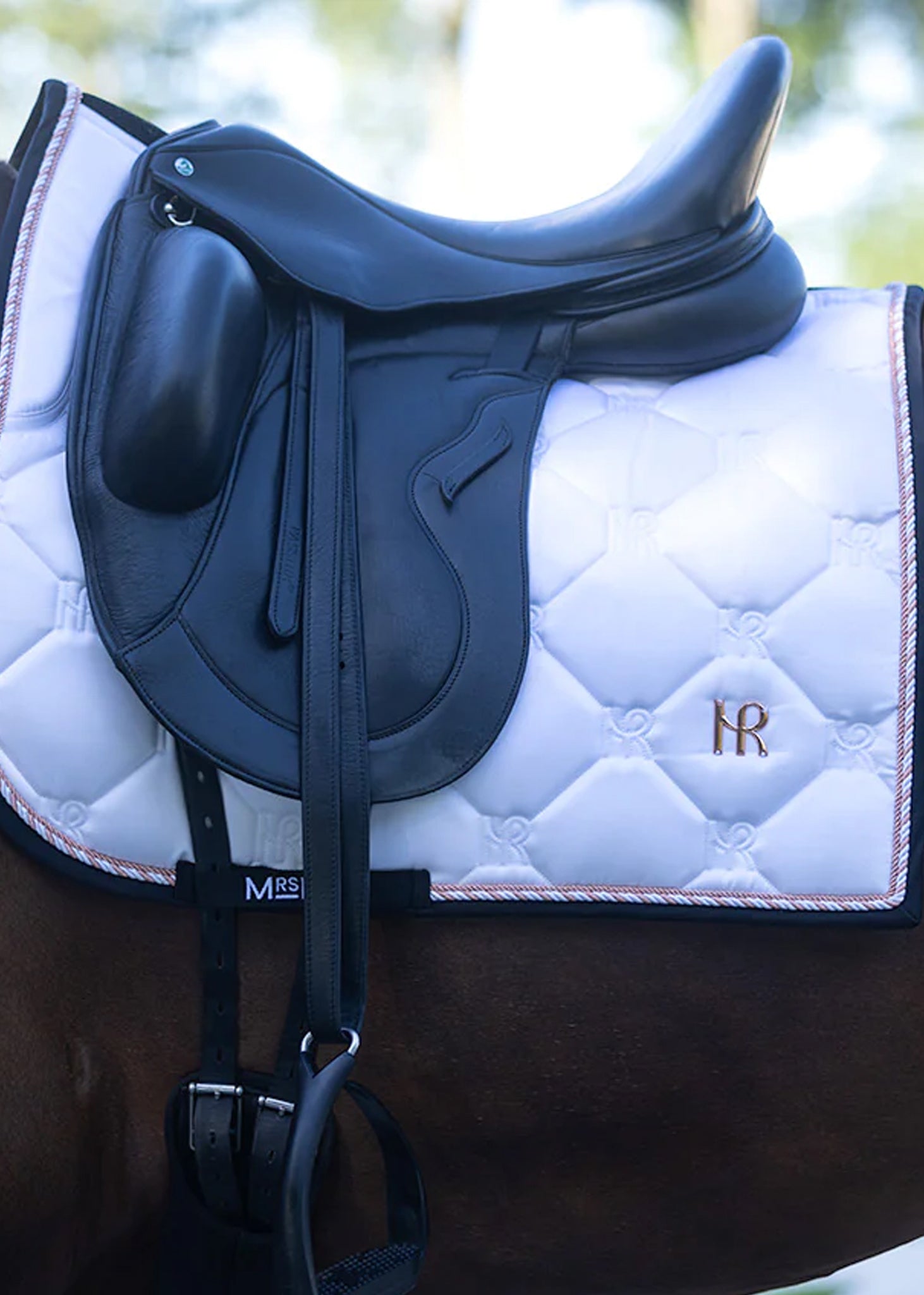 Saddle Pad - Charmer White/Rose