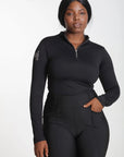 Long Sleeve Base Layer - Black/Silver