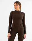 Long Sleeve Base Layer - Chocolate