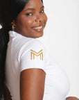 Short Sleeve Base Layer - White/Gold
