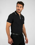 Core Polo Shirt - Black/White