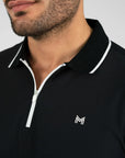 Core Polo Shirt - Black/White