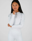 Young Riders - Long Sleeve Base Layer - White/Silver