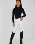 Young Riders - Long Sleeve Base Layer - Black/Silver