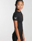 Young Riders - Short Sleeve Base Layer - Black/Silver