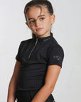 Young Riders - Short Sleeve Base Layer - Black/Silver