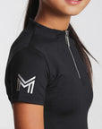 Young Riders - Short Sleeve Base Layer - Black/Silver