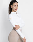 Long Sleeve Base Layer - White/Gold