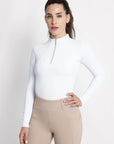 Long Sleeve Base Layer - White/Gold