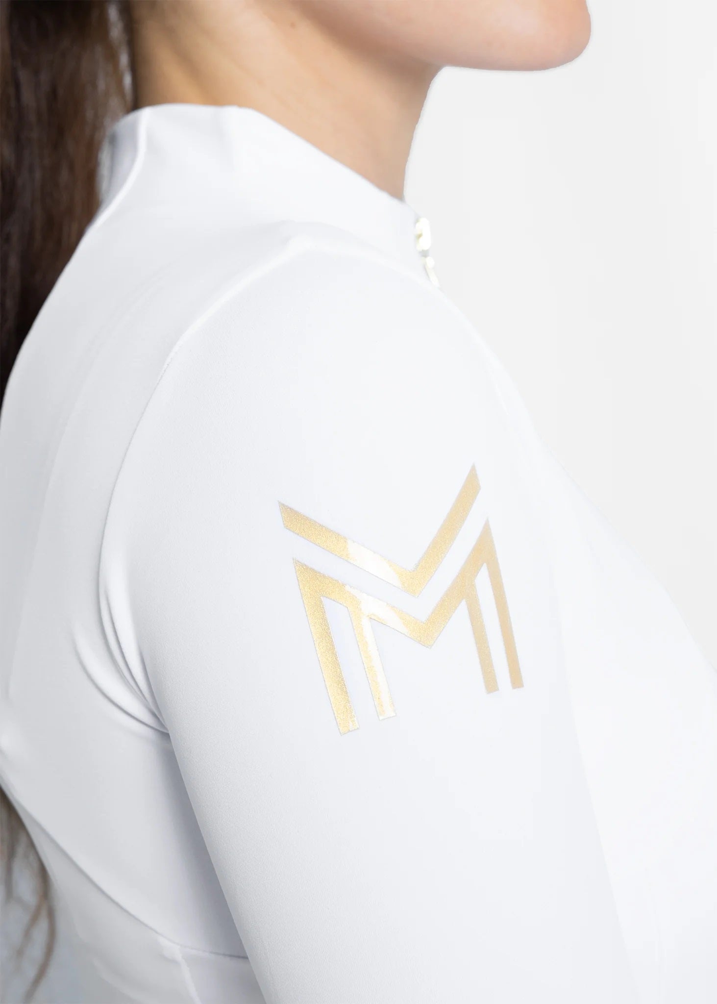 Long Sleeve Base Layer - White/Gold