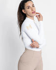 Long Sleeve Base Layer - White/Gold