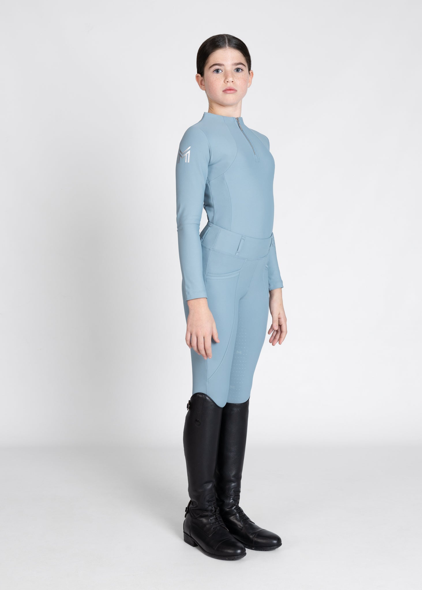 Young Riders - Long Sleeve Base Layer - Coastal Aqua