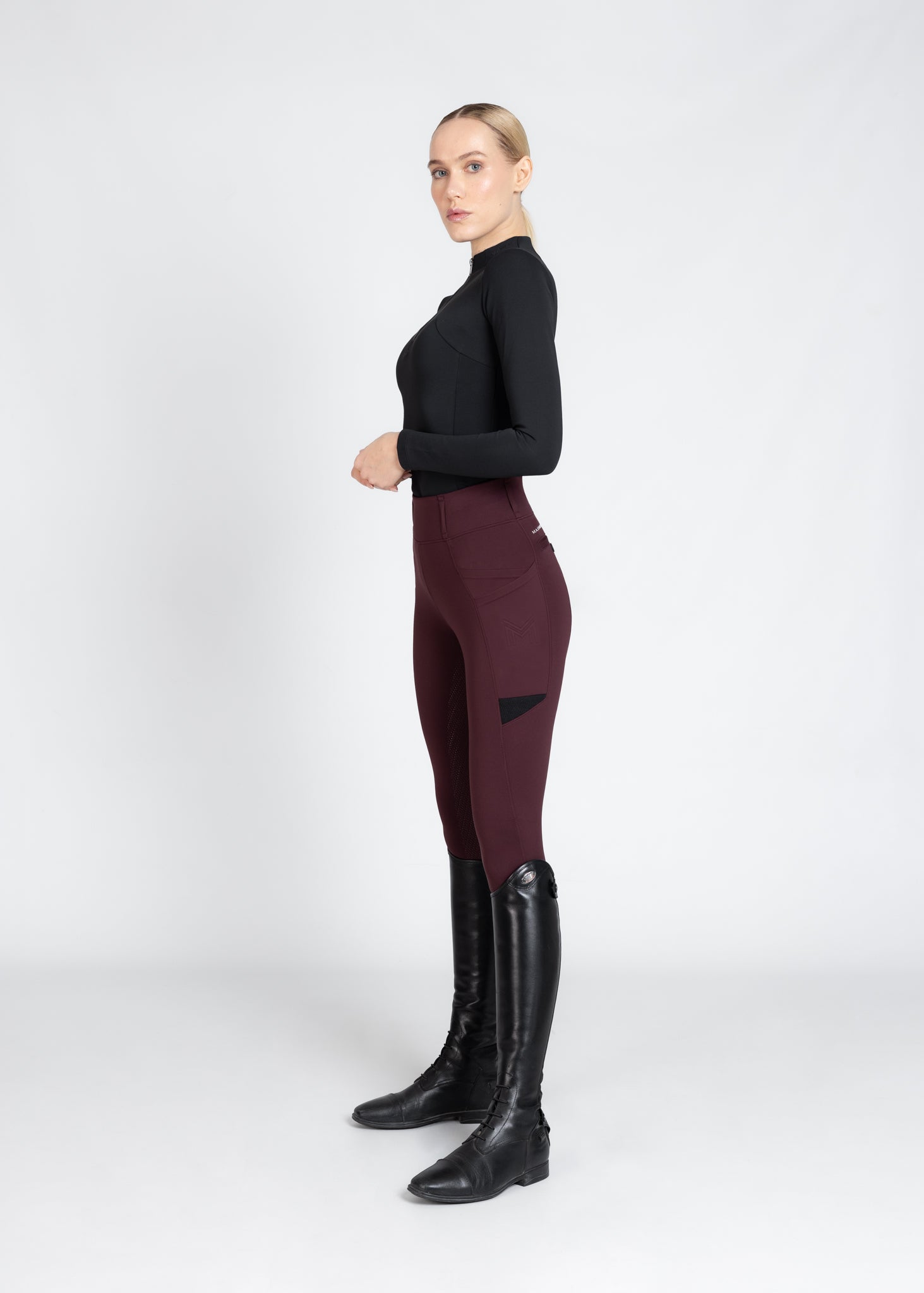 Tech Riding Leggings - Burgundy