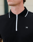 Core Polo Shirt - Black/White