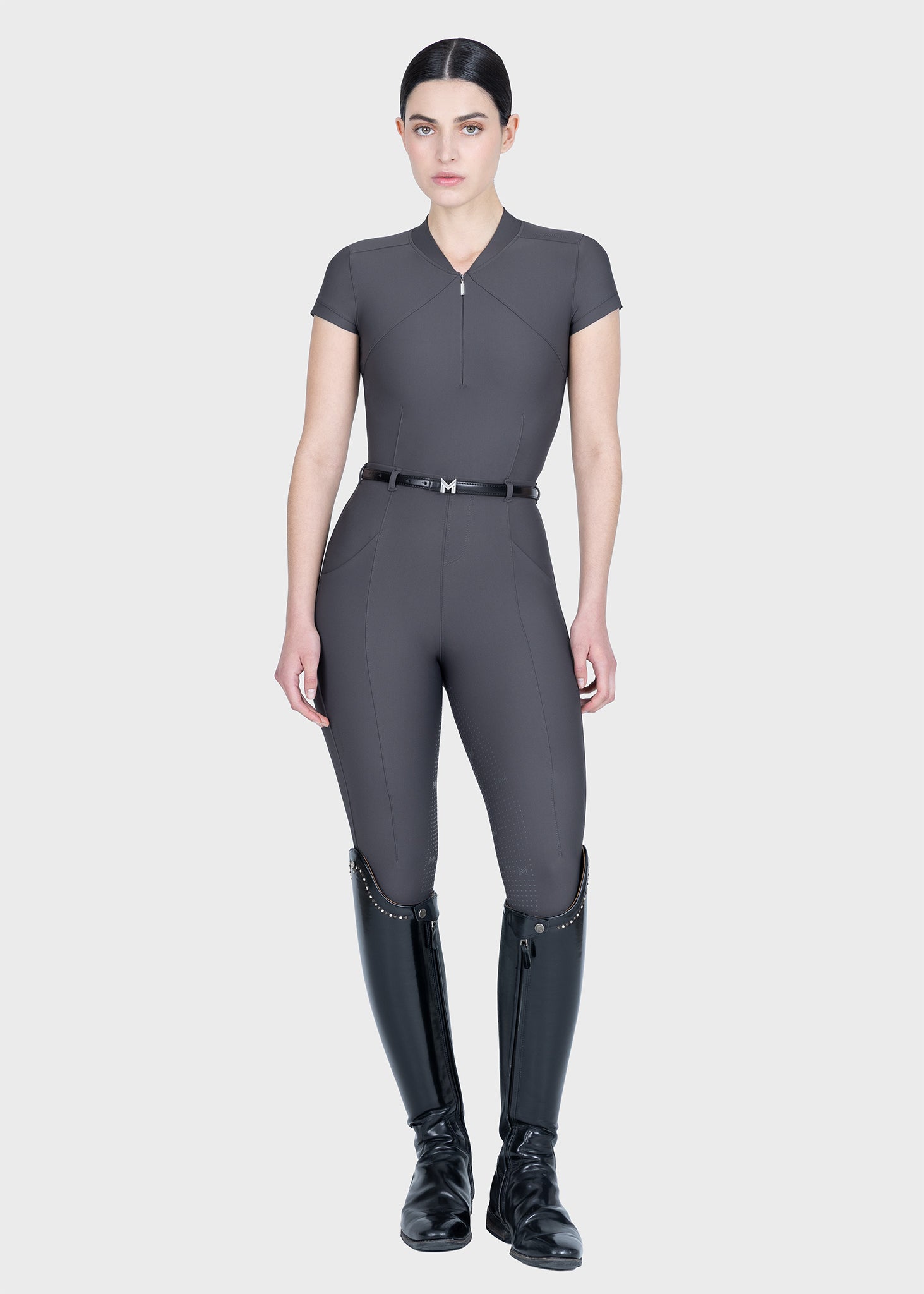Halo Riding Leggings + Belt - Graphite