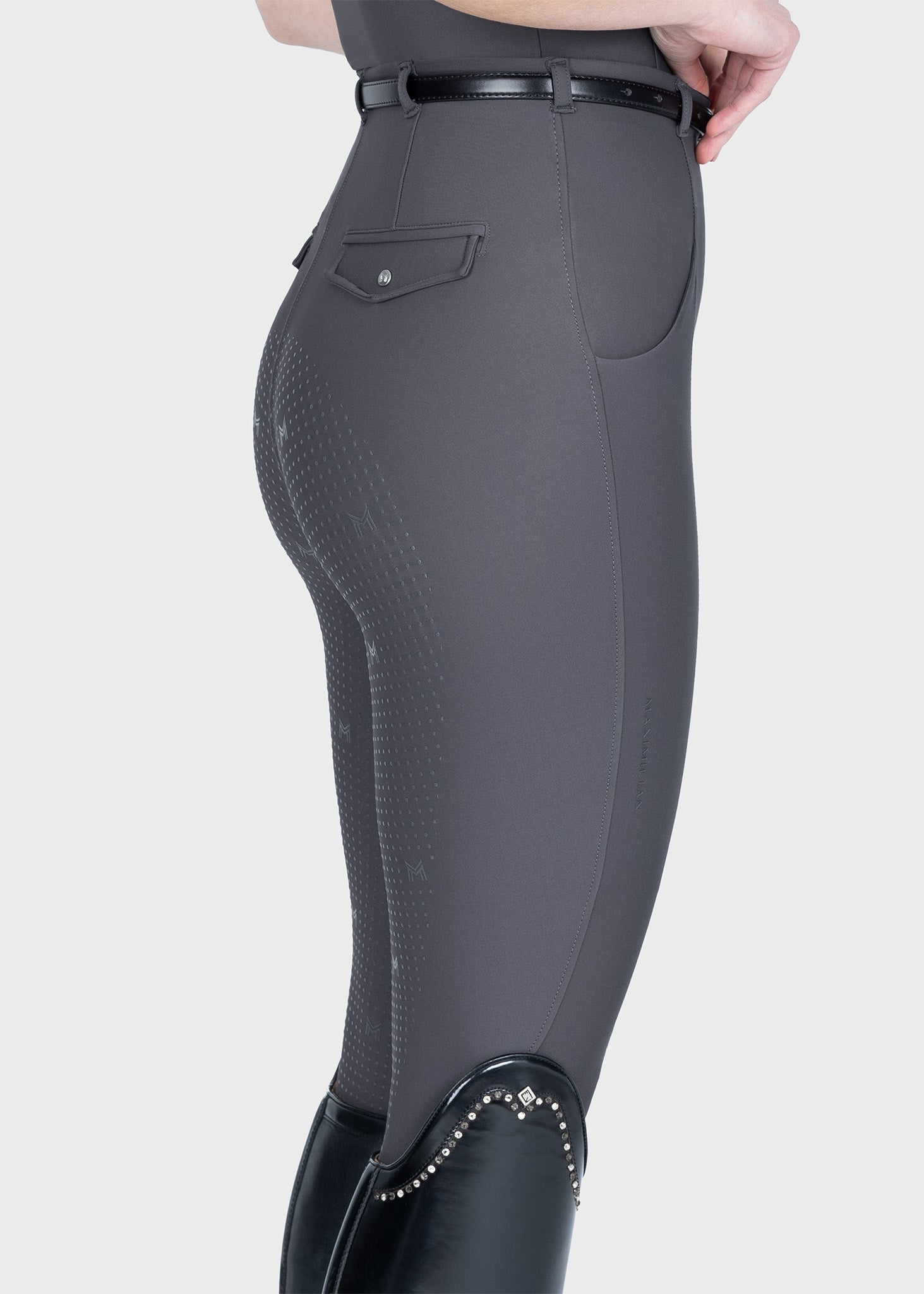Velya Riding Leggings &amp; Belt - Graphite/Silver