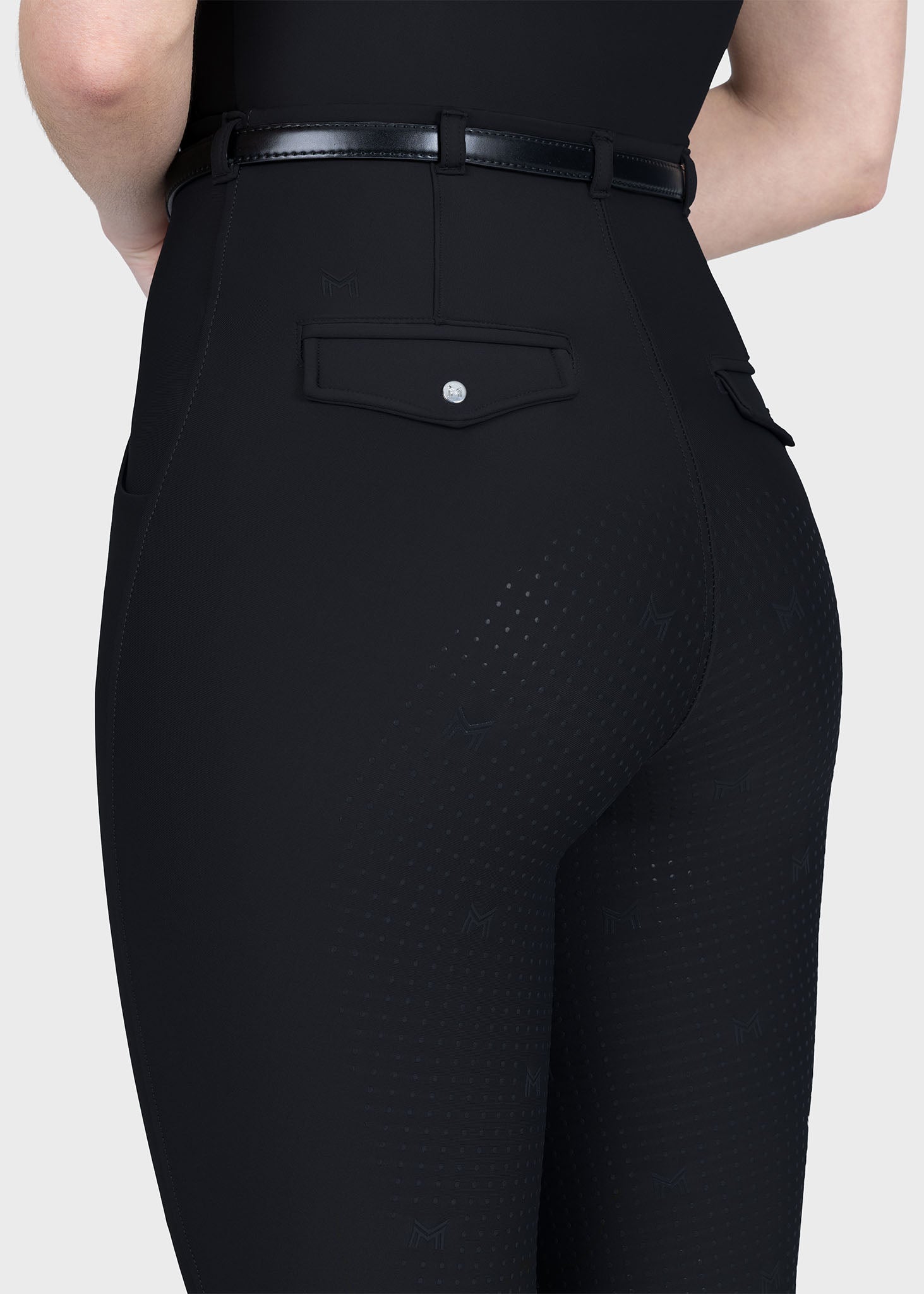 Velya Riding Leggings &amp; Belt - Black/Silver