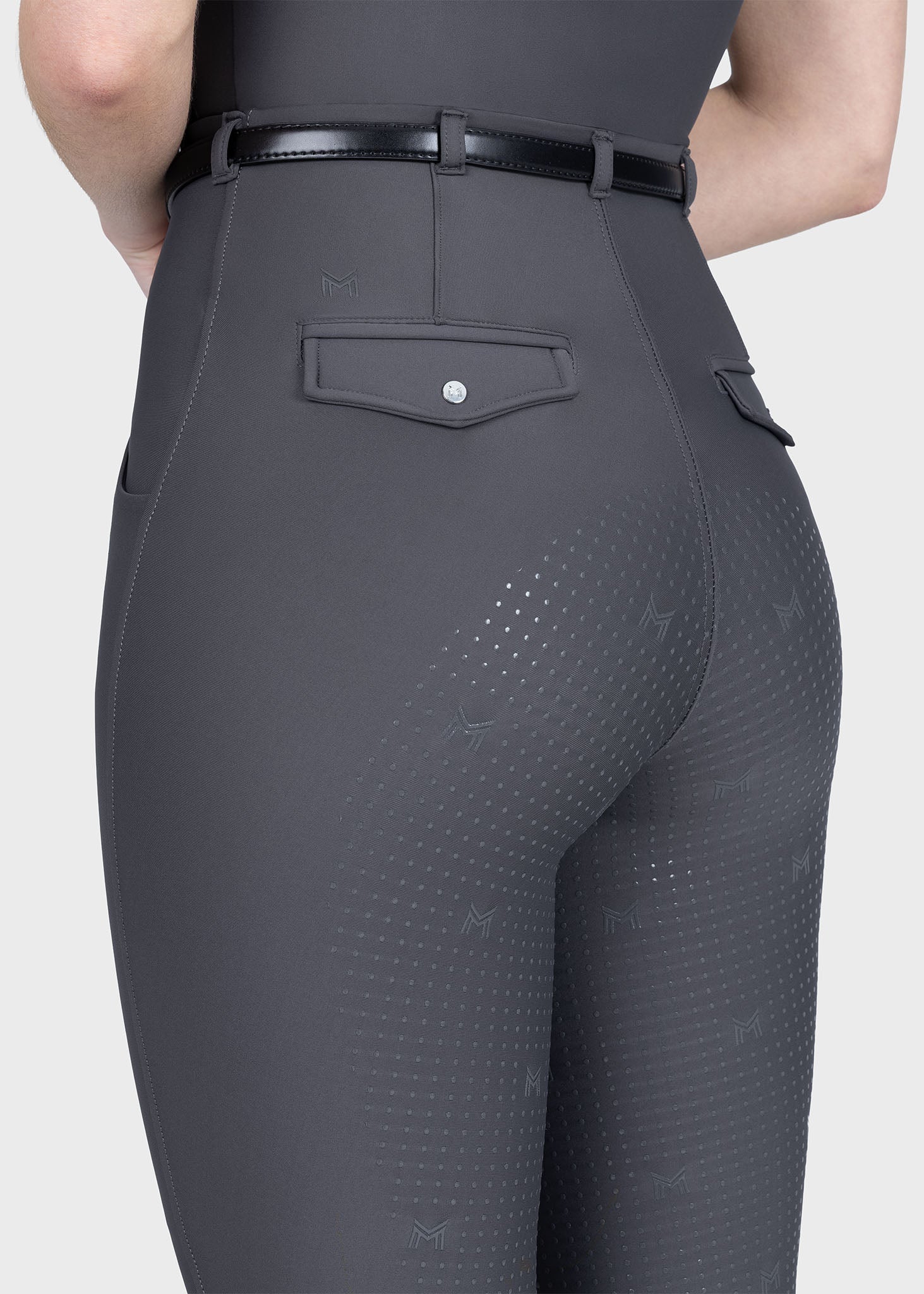 Velya Riding Leggings &amp; Belt - Graphite/Silver