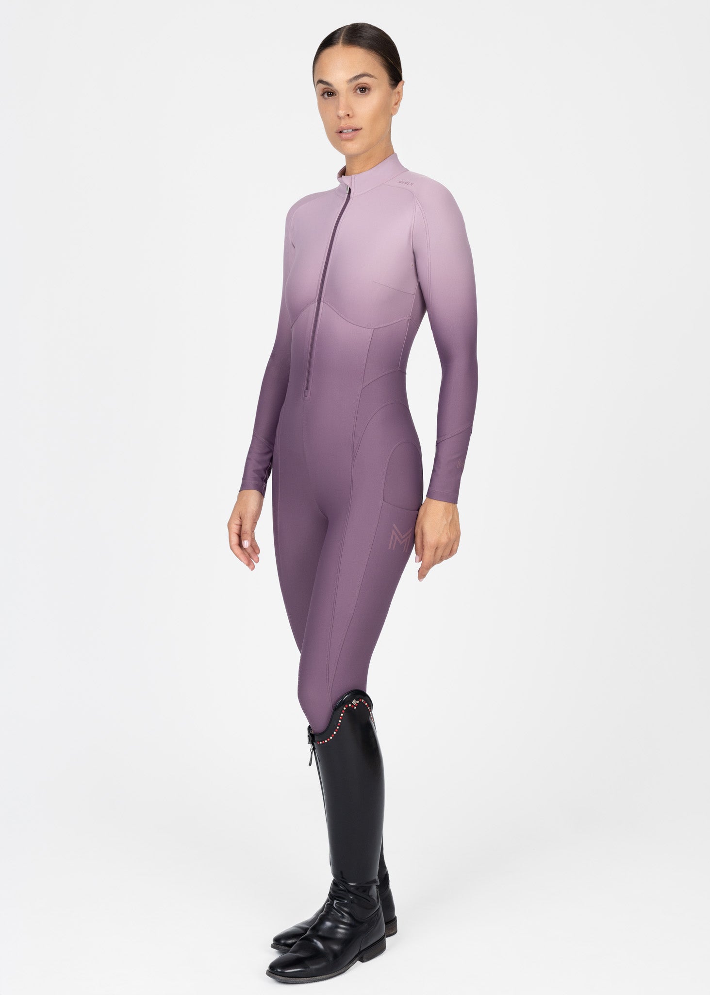 Ombré Riding Jumpsuit (Plum) Pre Order
