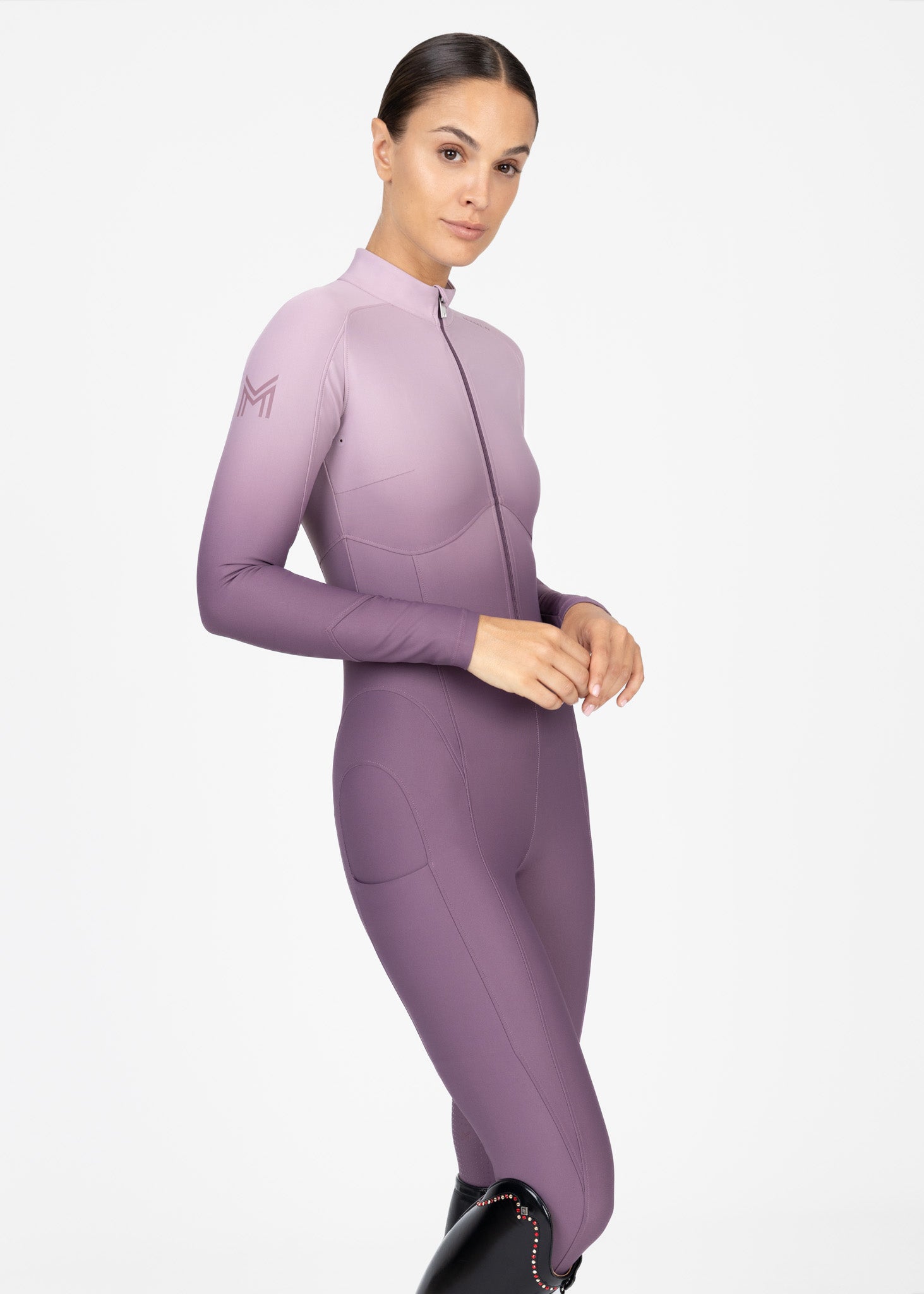 Ombré Riding Jumpsuit (Plum) Pre Order