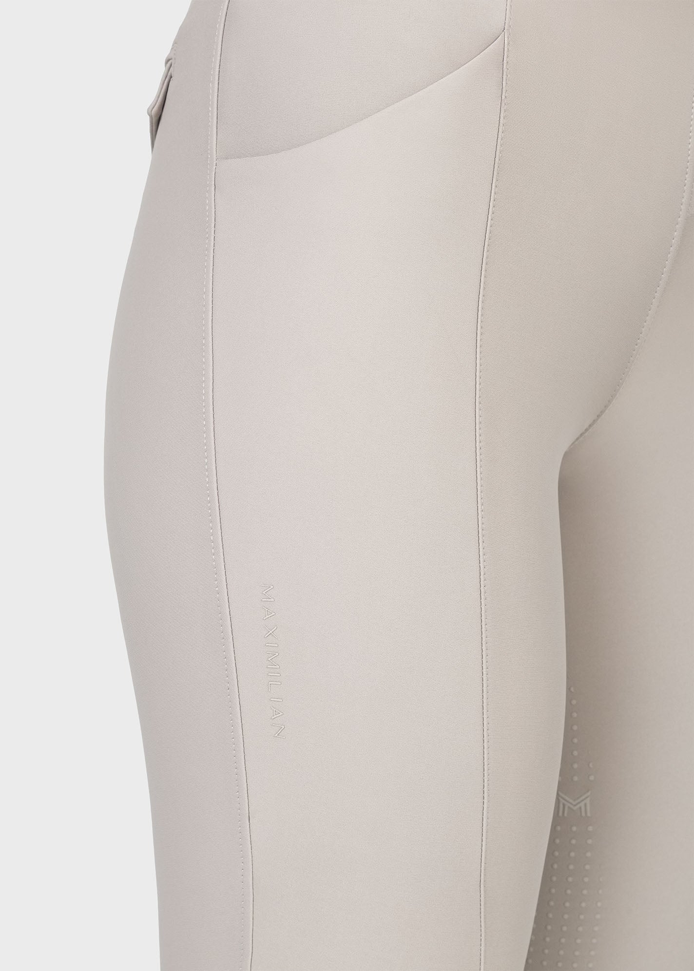 Velya Riding Leggings &amp; Belt - Soft Taupe/Gunmetal