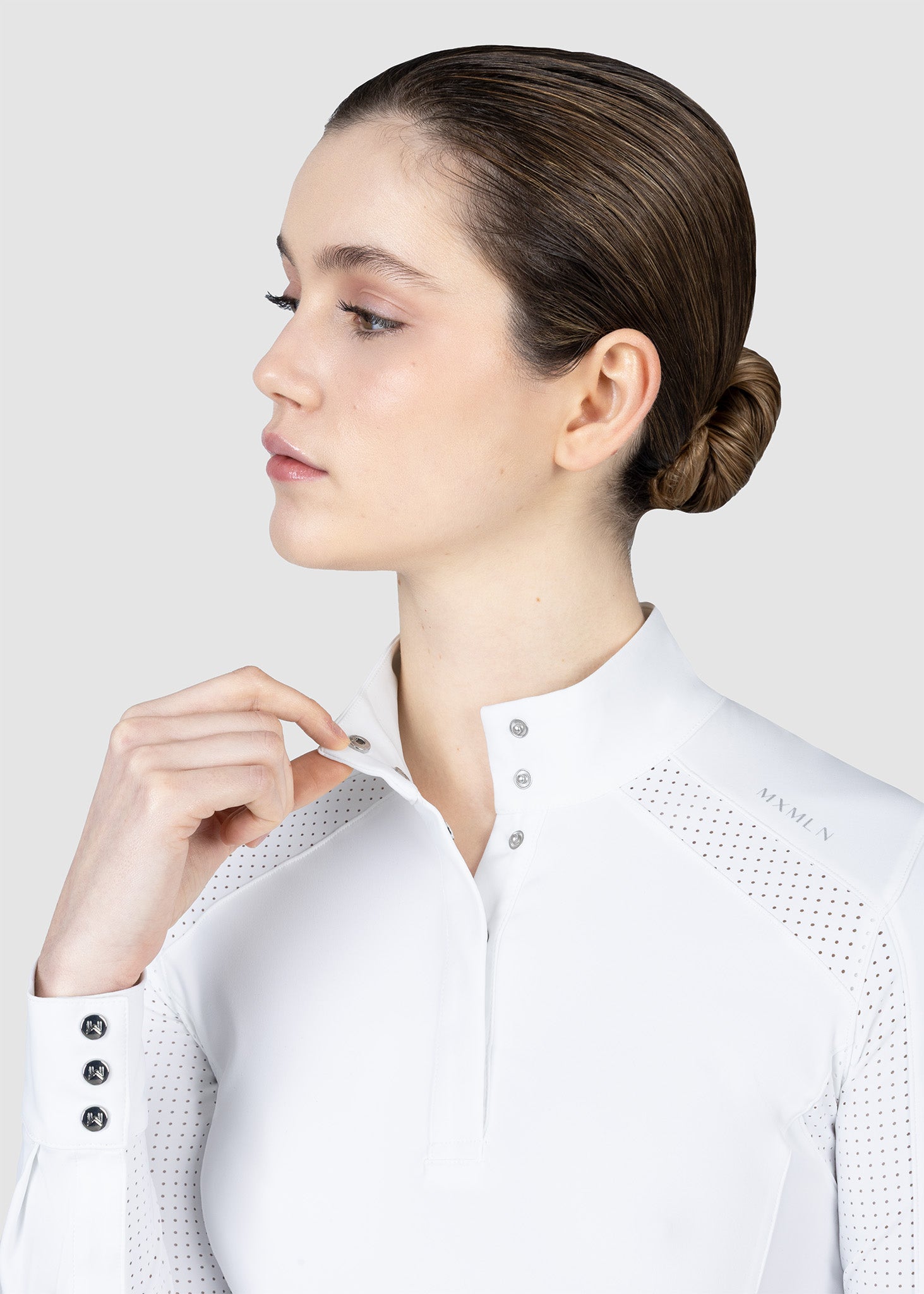 Aveen Long Sleeve Show Shirt - White