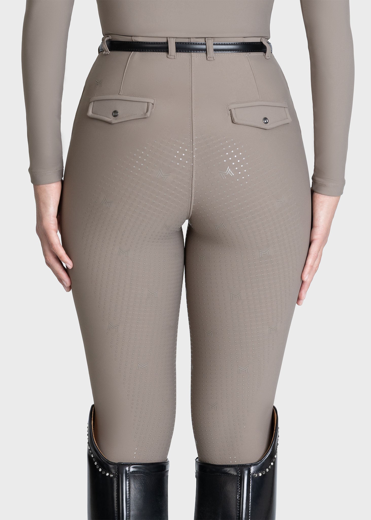 Velya Riding Leggings &amp; Belt - Taupe