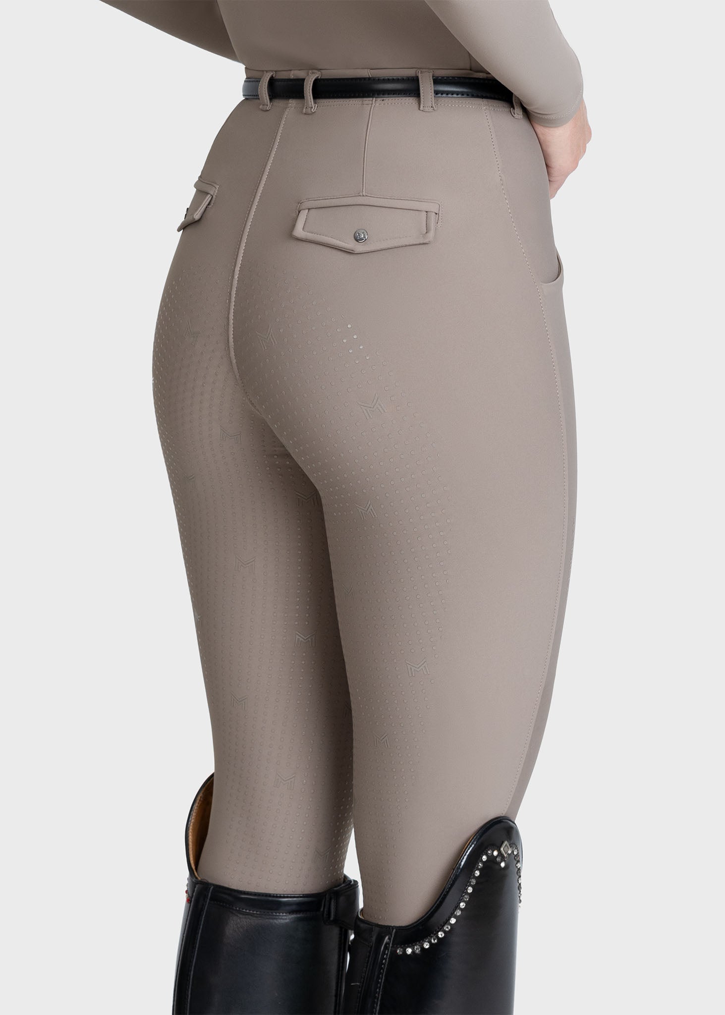 Velya Riding Leggings &amp; Belt - Taupe