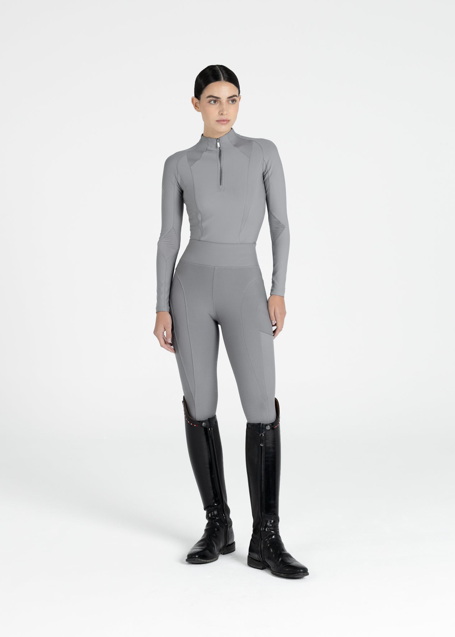 Long Sleeve Frame Base Layer - Titanium