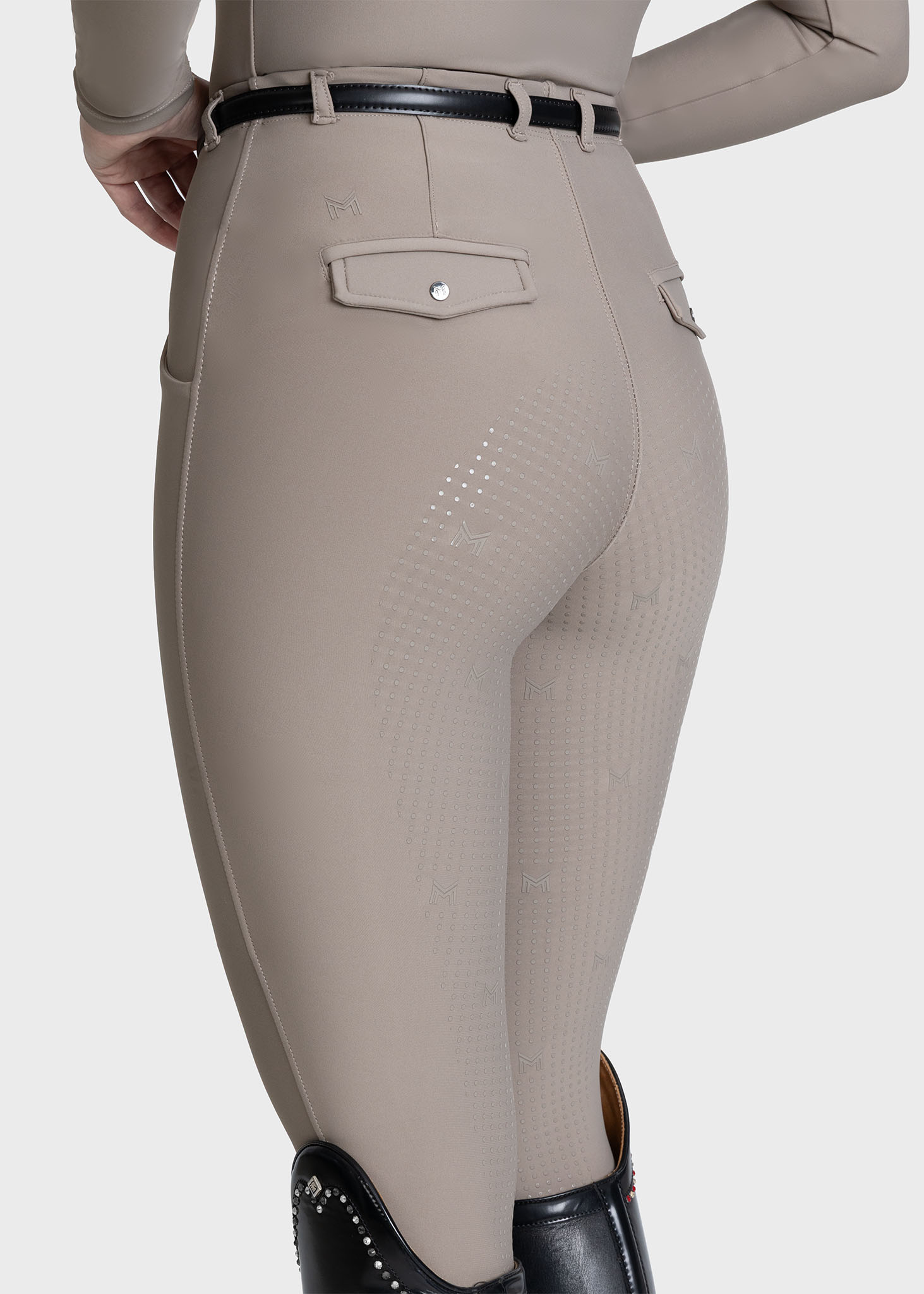 Velya Riding Leggings &amp; Belt - Taupe