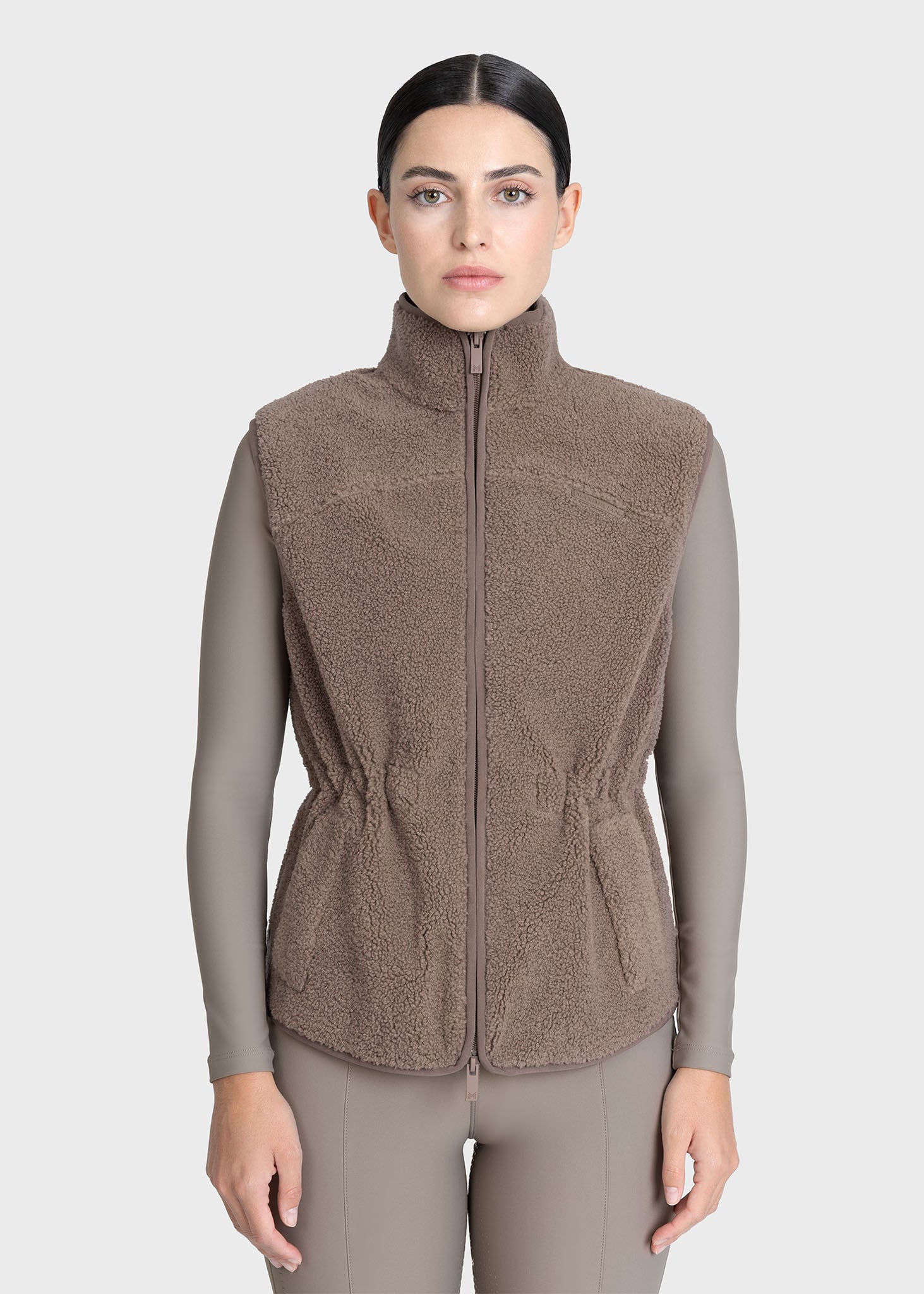 Sherpa Teddy Vest - Taupe