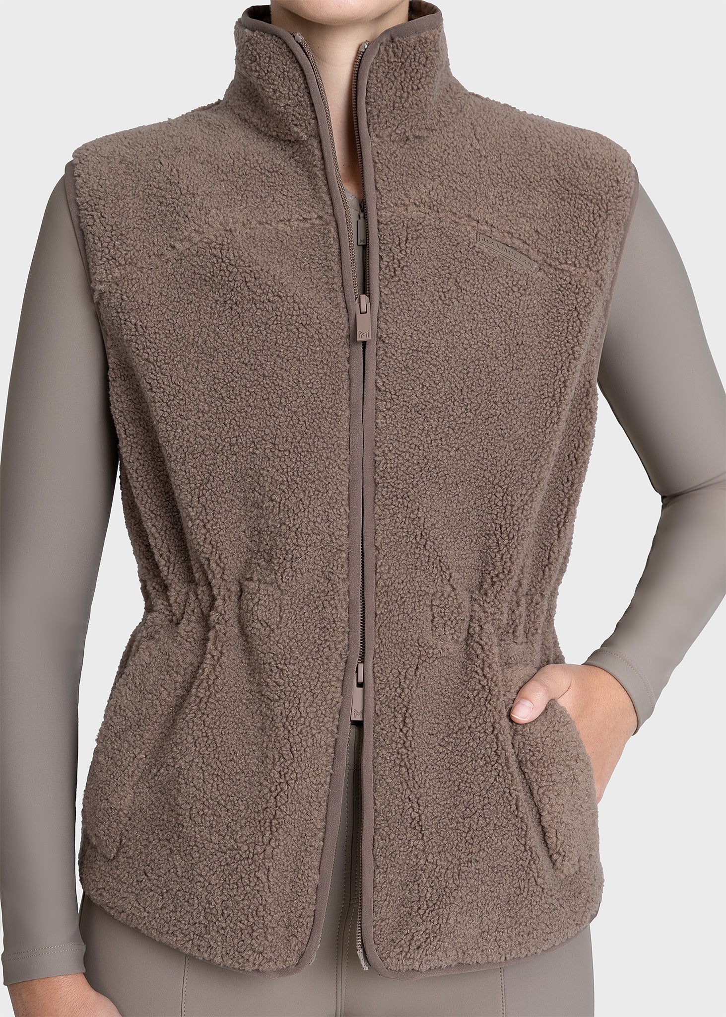 Sherpa Teddy Vest - Taupe