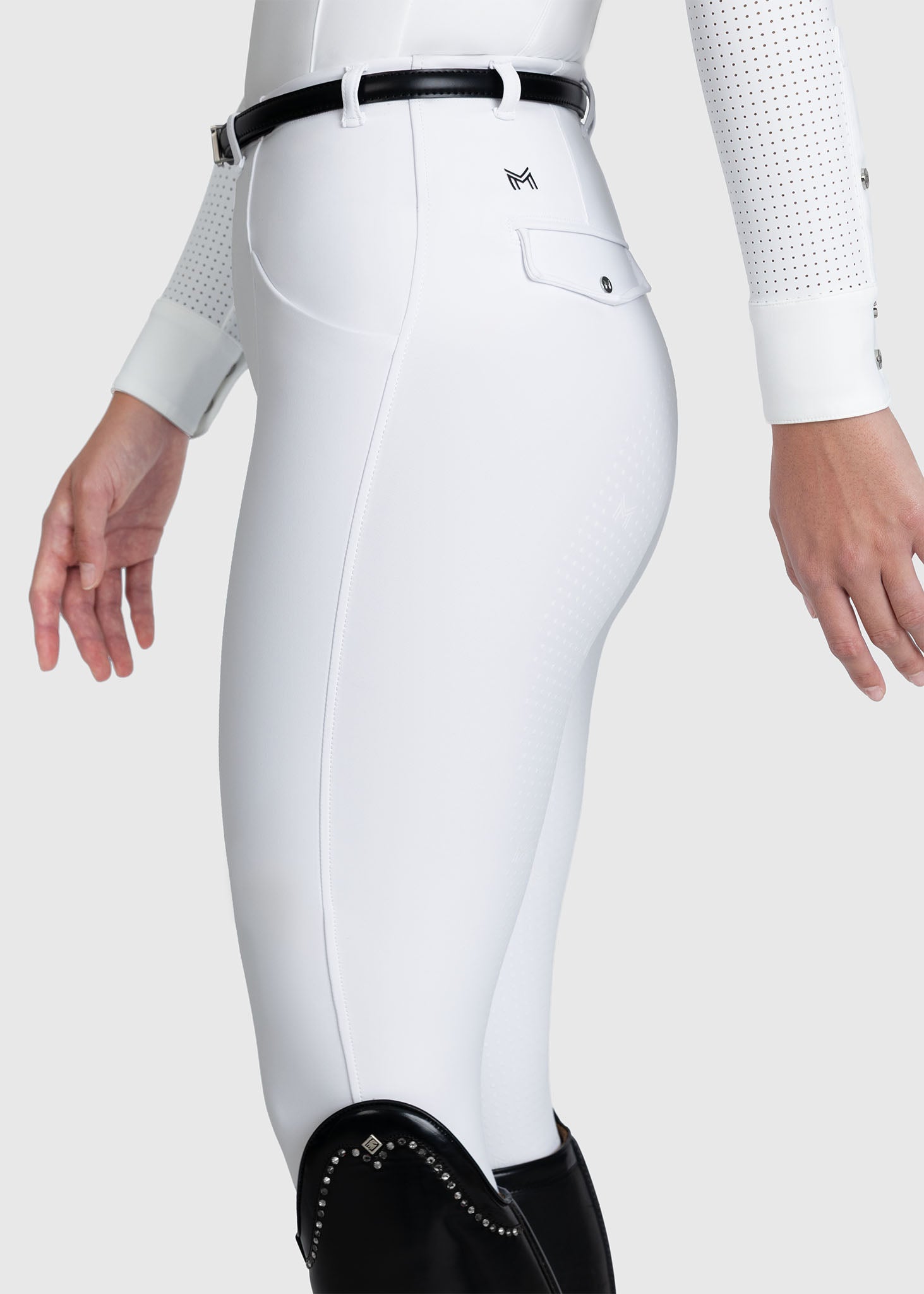 Velya Riding Leggings &amp; Belt - White