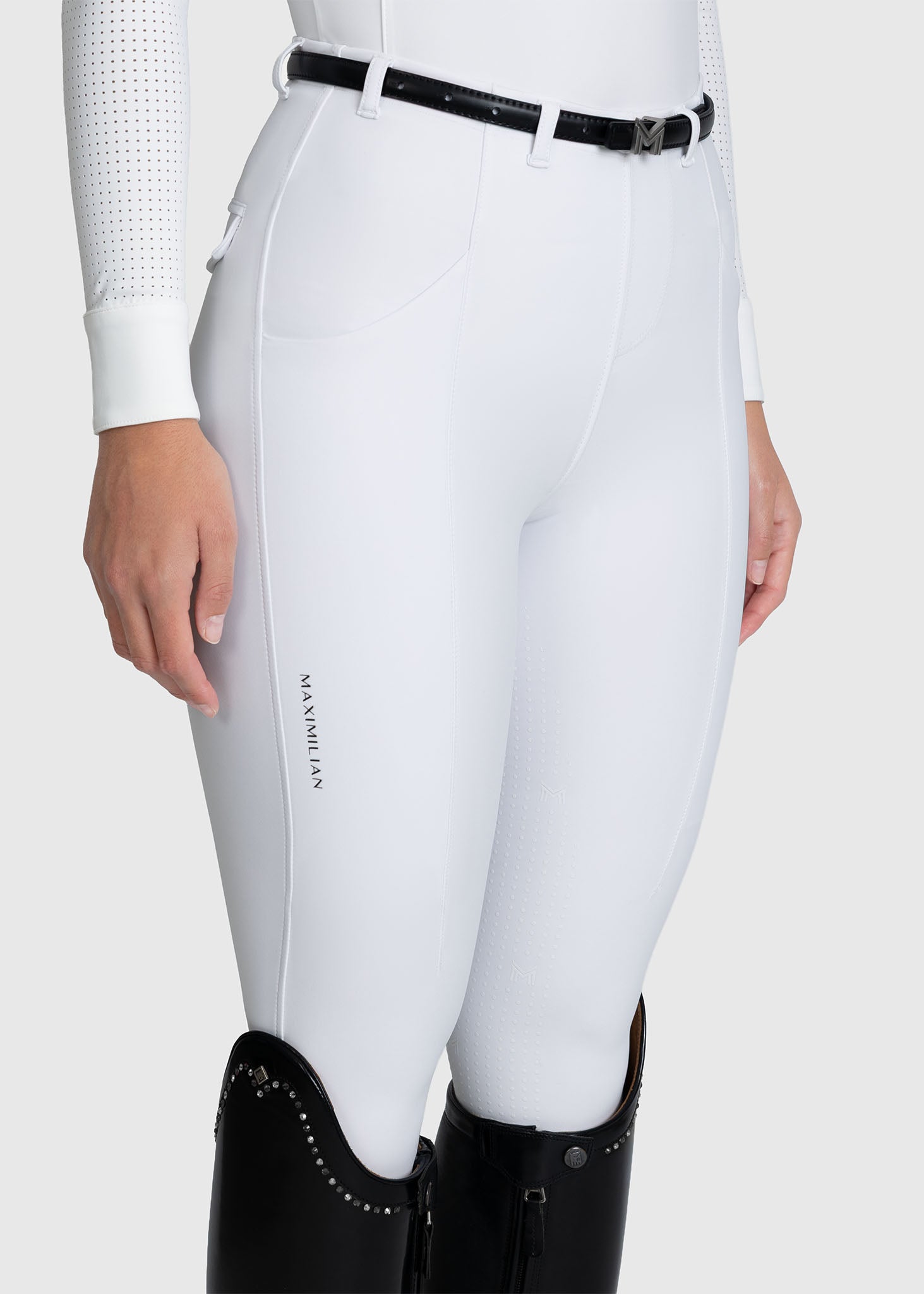 Velya Riding Leggings &amp; Belt - White