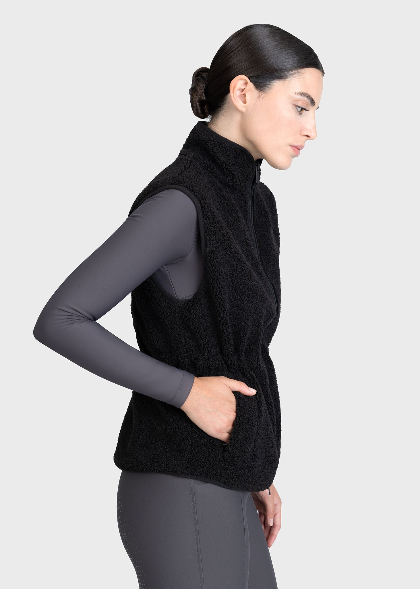 Sherpa Teddy Vest - Black