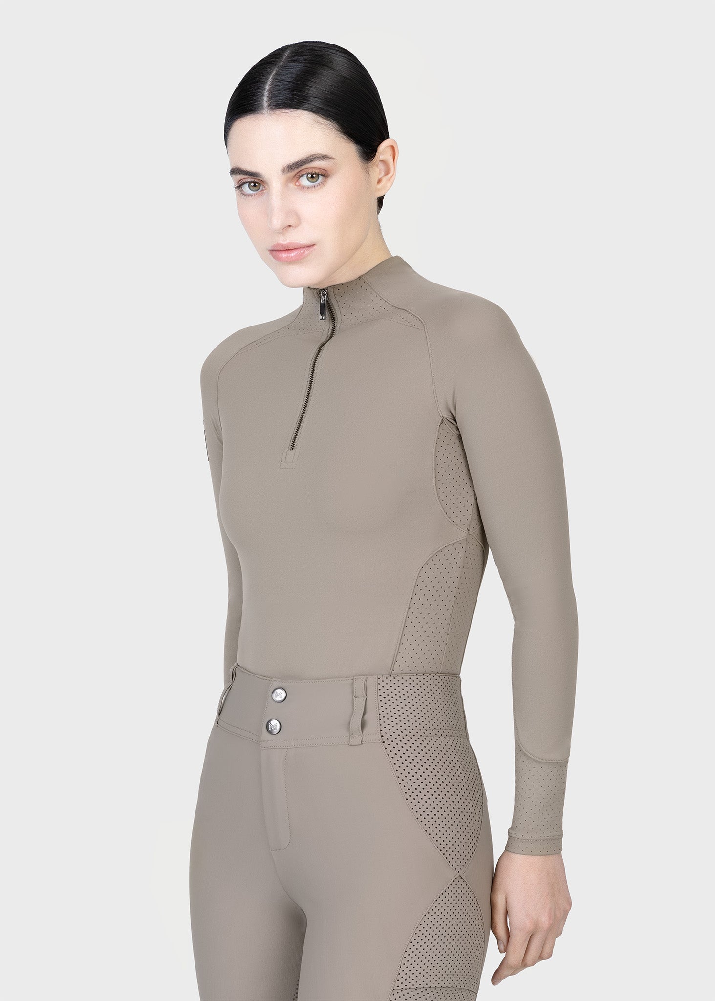 Long Sleeve Aero Base Layer - Taupe
