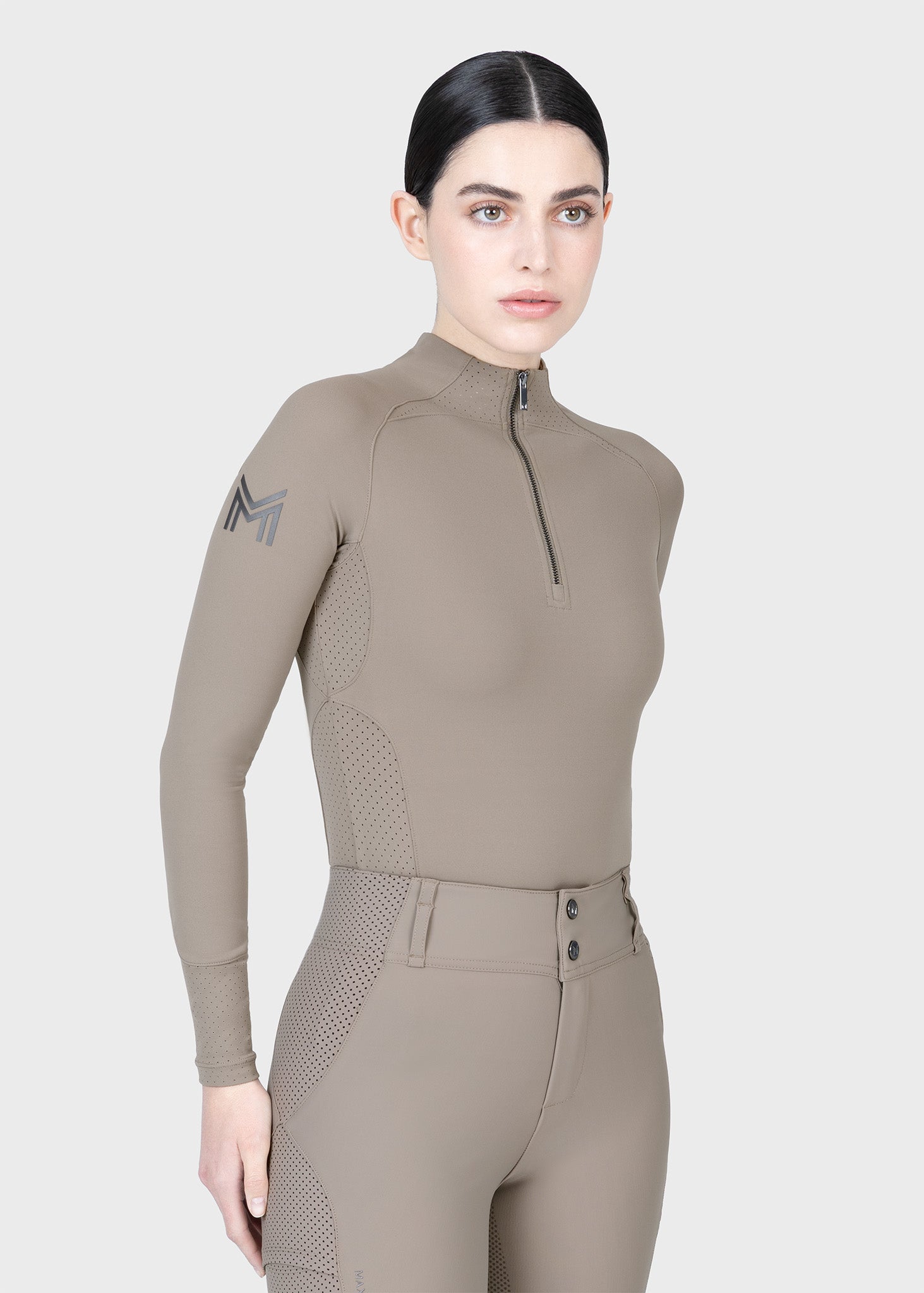 Long Sleeve Aero Base Layer - Taupe