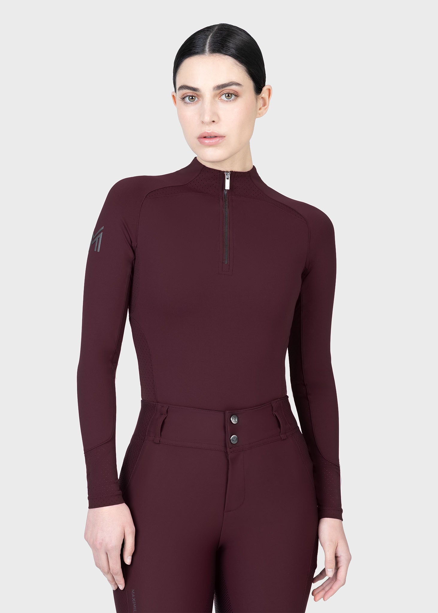Long Sleeve Aero Base Layer - Burgundy