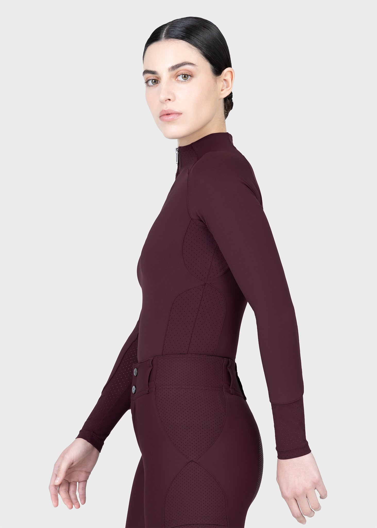 Long Sleeve Aero Base Layer - Burgundy