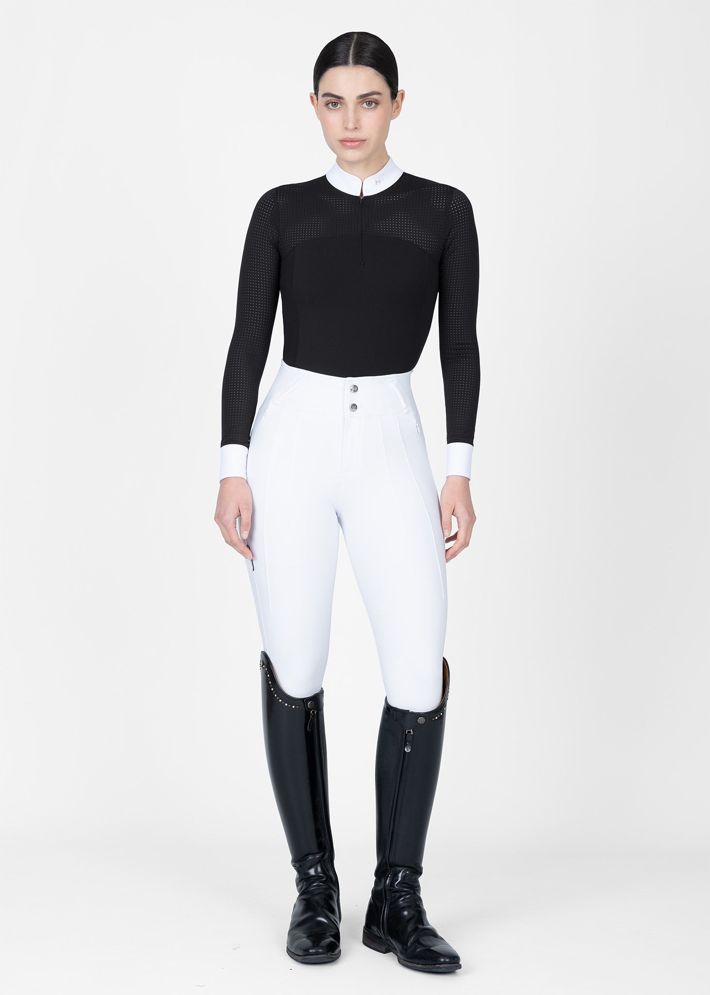 Grace Long Sleeve Show Shirt (Black)