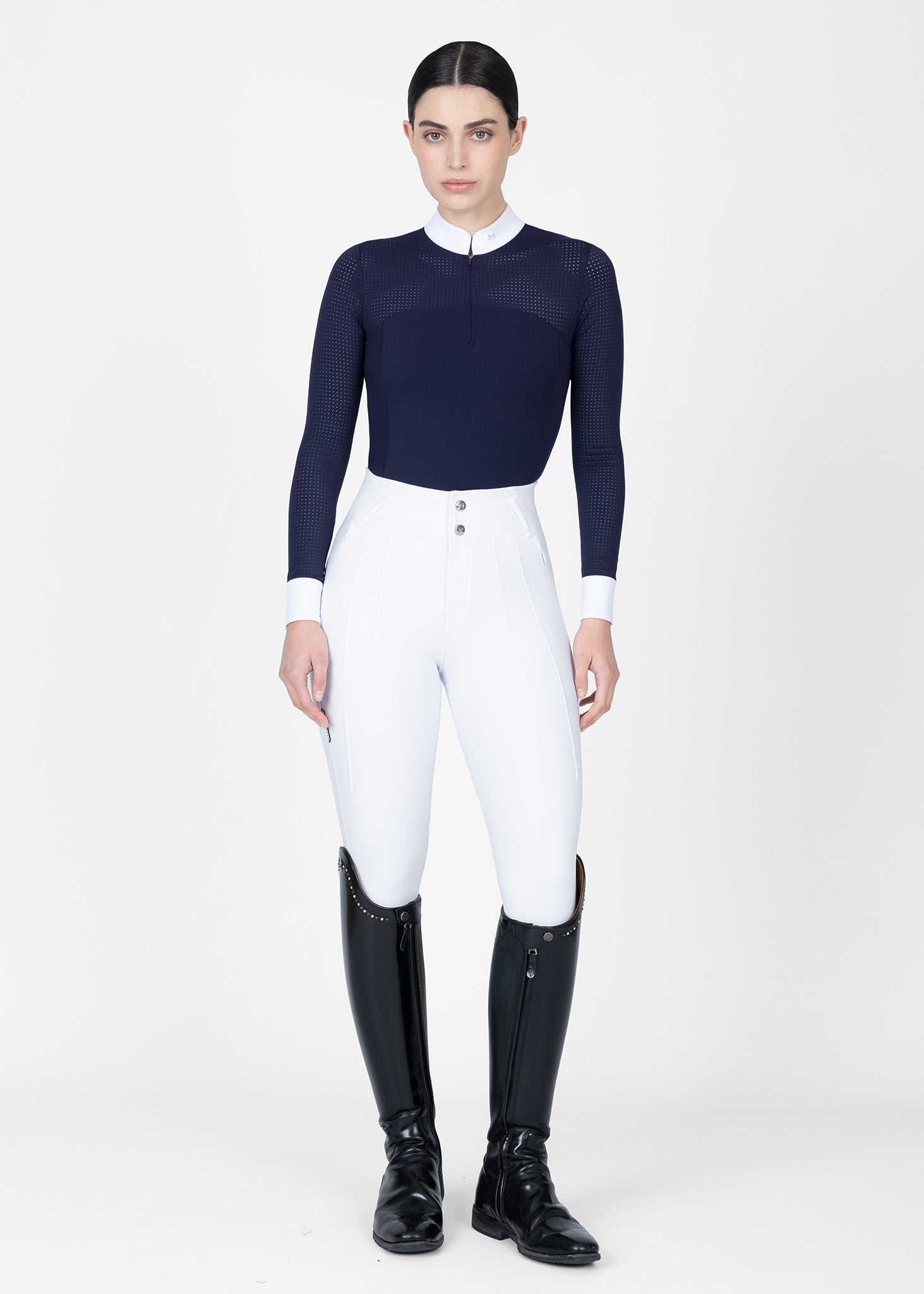 Grace Long Sleeve Show Shirt (Navy)
