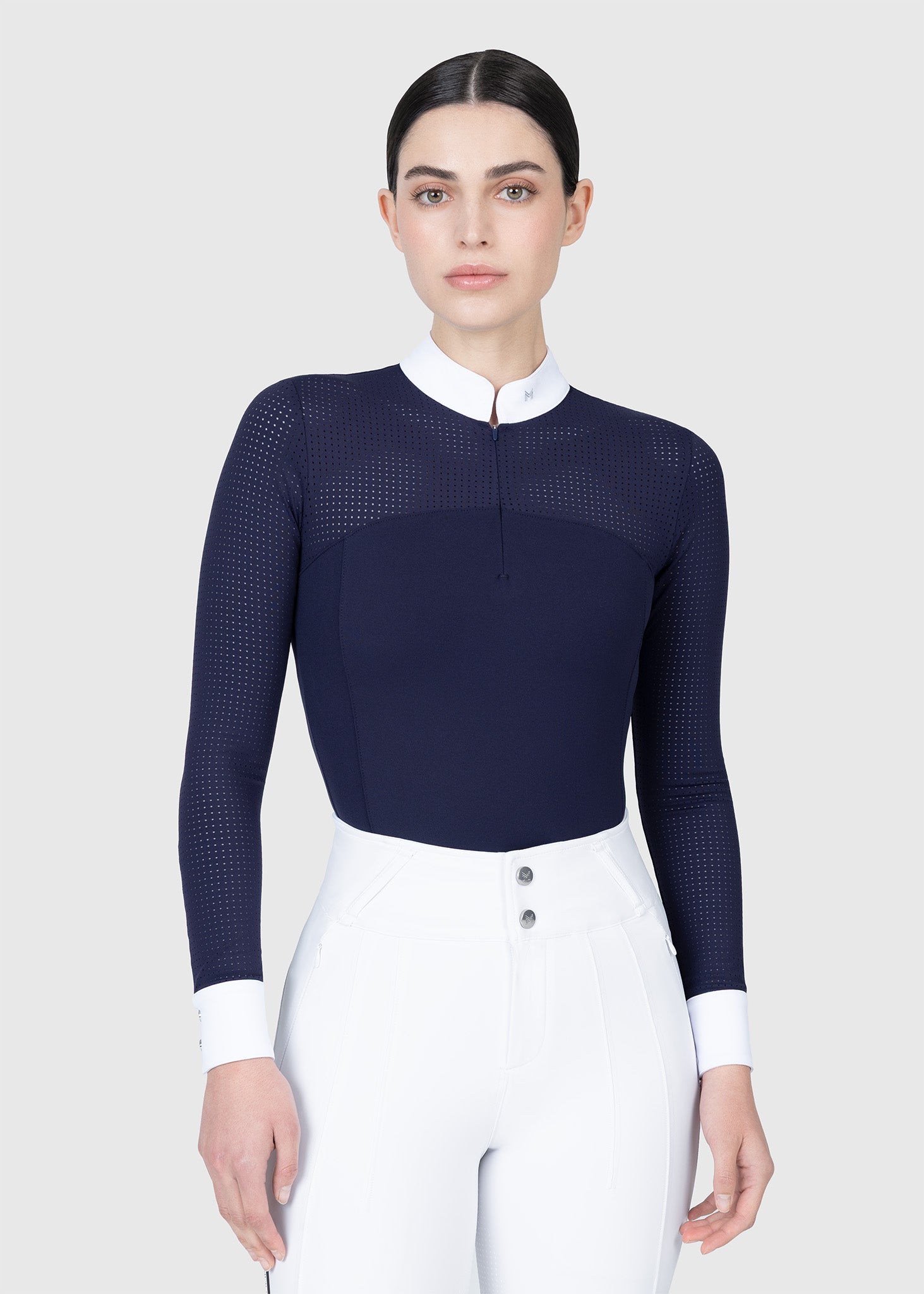 Grace Long Sleeve Show Shirt (Navy)